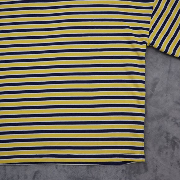 Forever 21 Sweater Womens Yellow M Pinstriped Crew Neck Casual Pullover - Picture 14 of 15